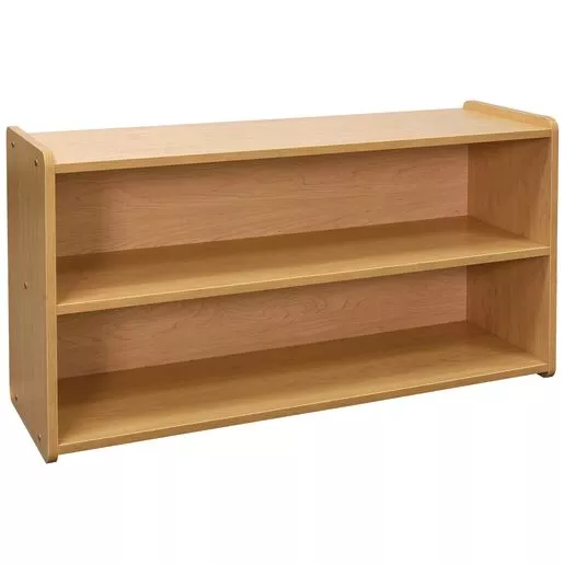 2-Shelf Storage Unit, 24"H - Maple/Maple, Assembled