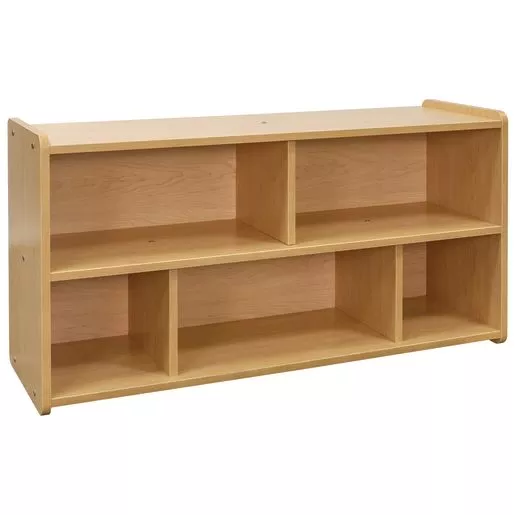 2-Shelf Storage Unit, 24"H - Maple/Maple, Assembly Required