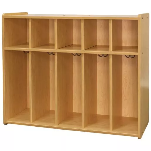 38" High 5-Section Locker - Maple/Maple, Assembled