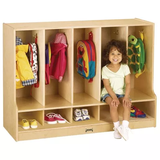 5-Section Toddler Locker with Step - Without Trays