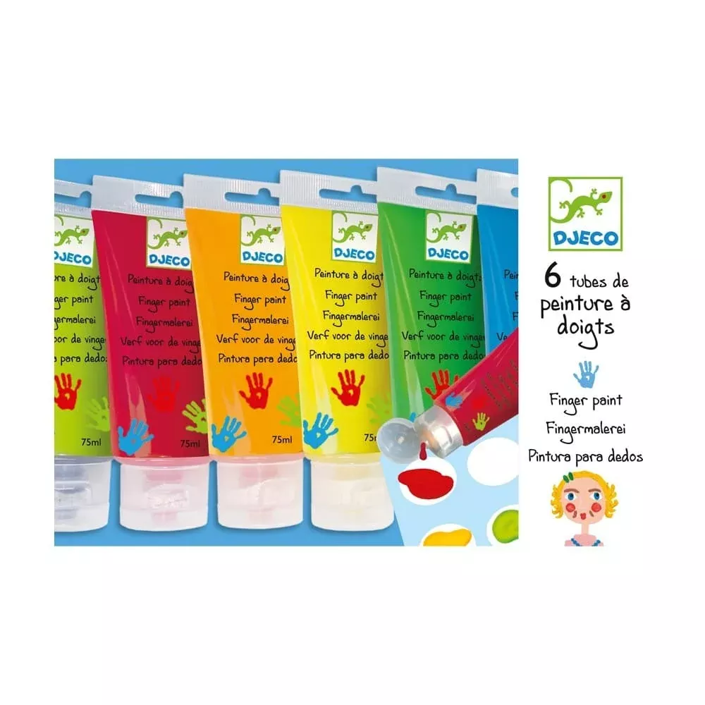 6 Finger Paint Tubes- Classic