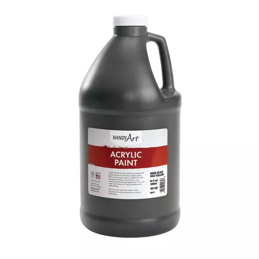 Acrylic Paint - 1/2 Gallon, Black
