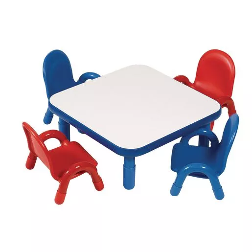 Angeles BaseLine 30" Square Table, 12"H - Blue