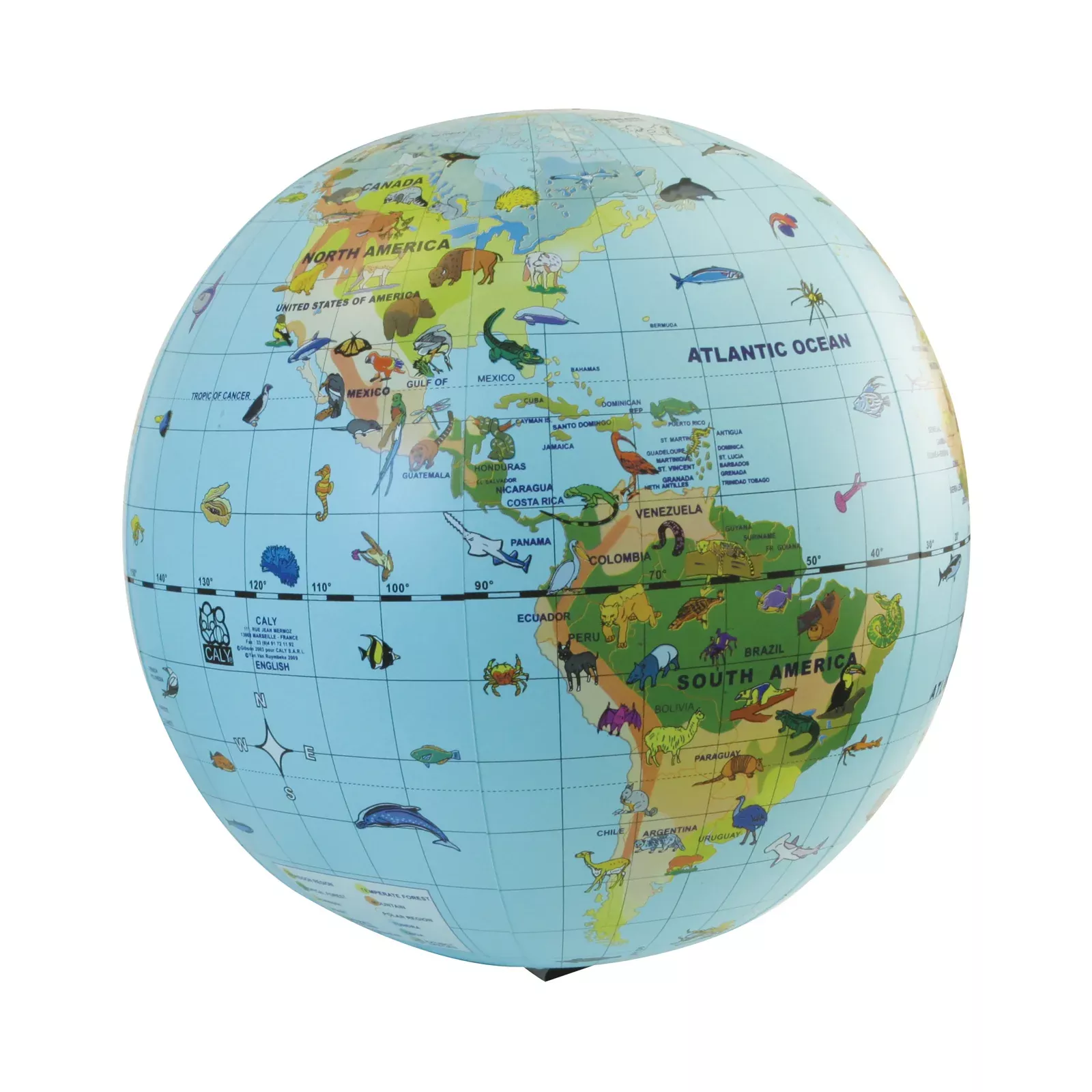 Animal Quest Inflatable Globe - Educational Geography Game