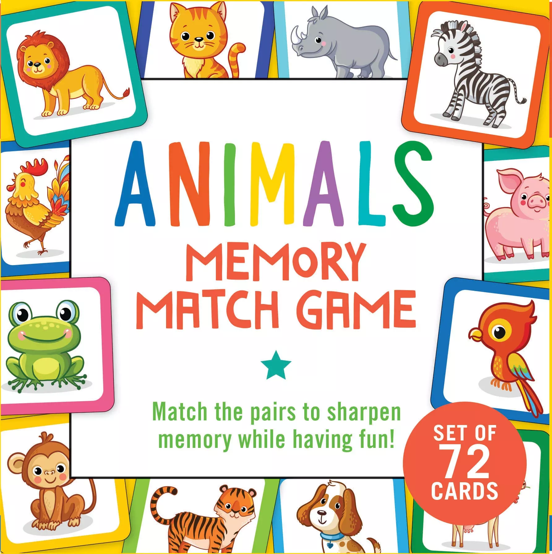 Animals Memory Match Game