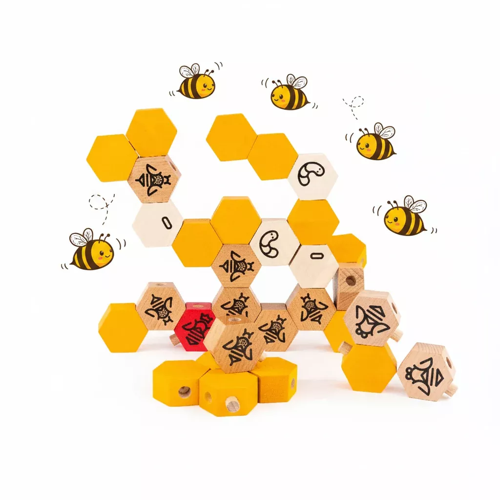 Bajo Hexagonal Hive Blocks