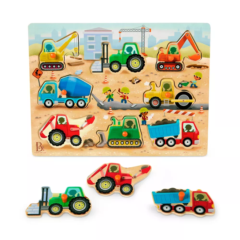 Battat Peg Puzzle Construction Peek & Explore