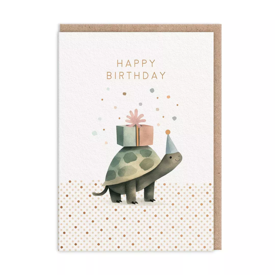Birthday Tortoise Greeting Card