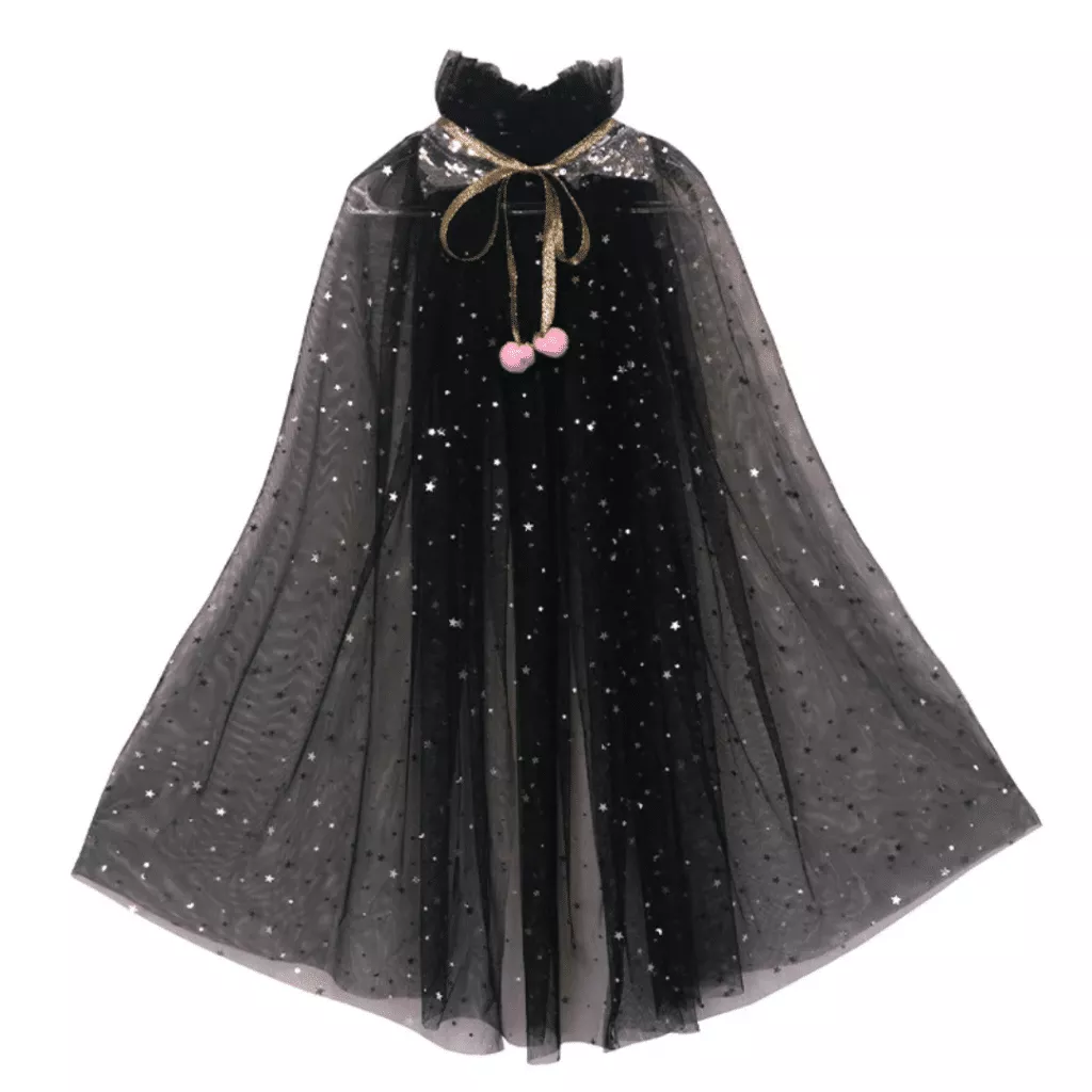 Black Princess Glitter Cape