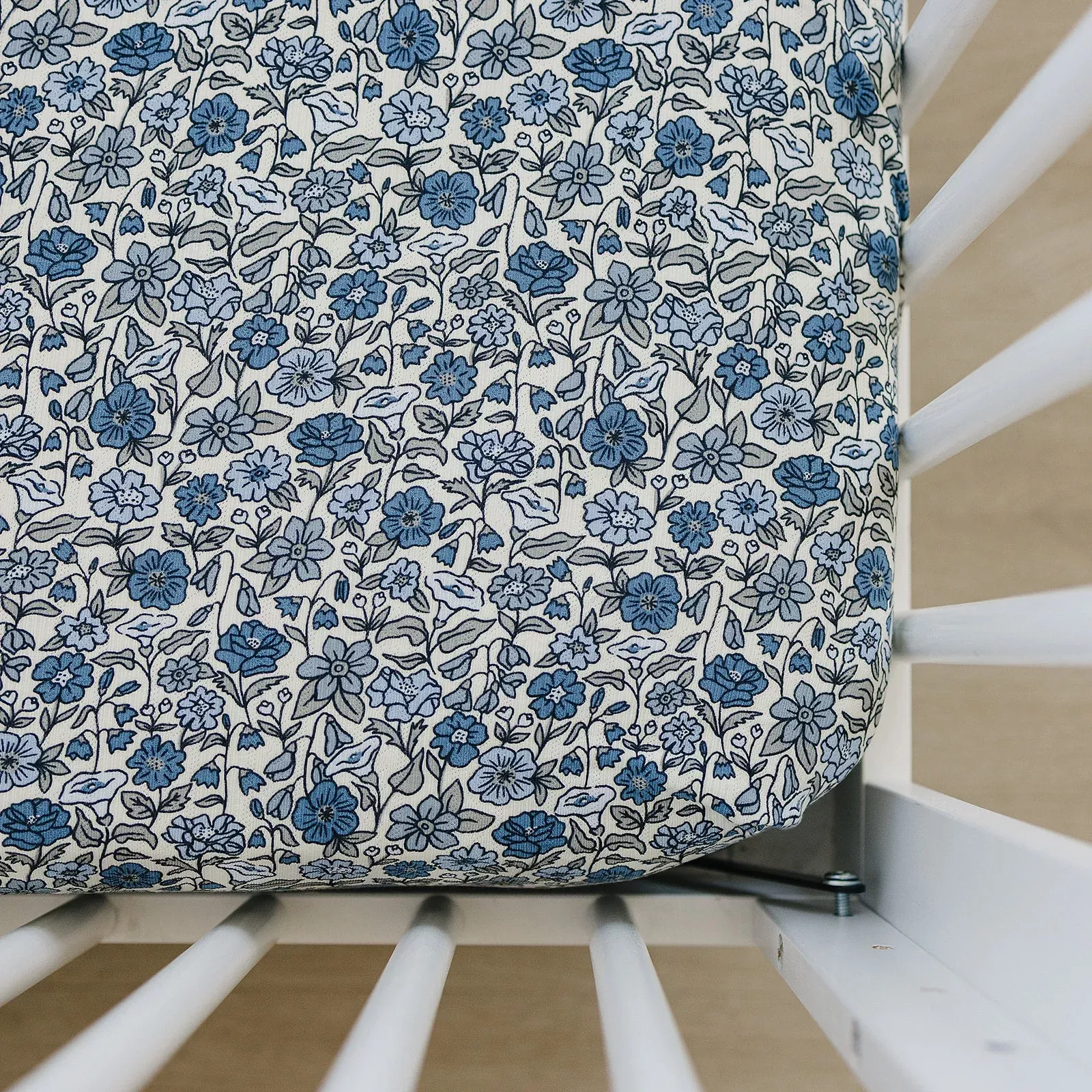 Bluebell Pointelle Bamboo Stretch Crib Sheet