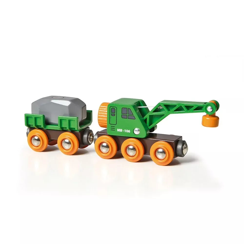 Brio Clever Crane Wagon and Vehicle
