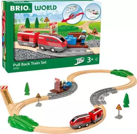 BRIO World Pull Back Train Set