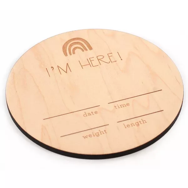 Circular Birth Announcement Sign