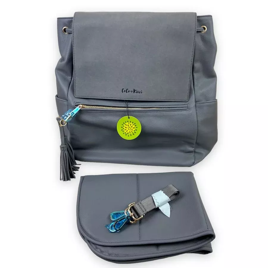 COCO + Kiwi Backpack Diaper Bag - Gray