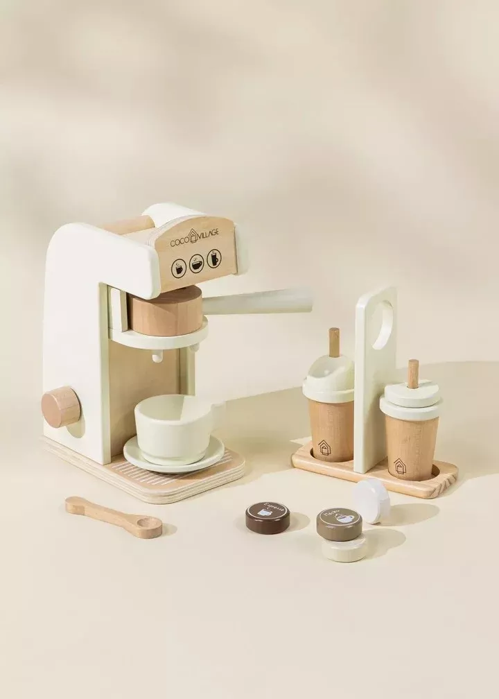 Coco Village Wooden Coffee Maker Set