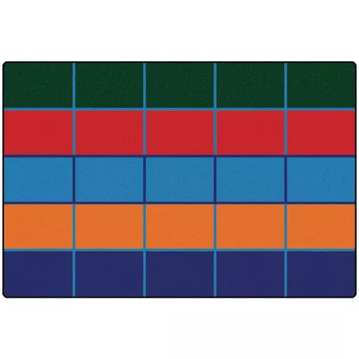 Color Blocks Seating 6' x 9' Rectangle Kids Value PLUS Carpet