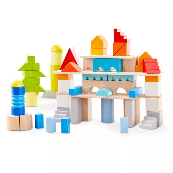 Colored Building Blocks Large Set 85 Pc (HABA)