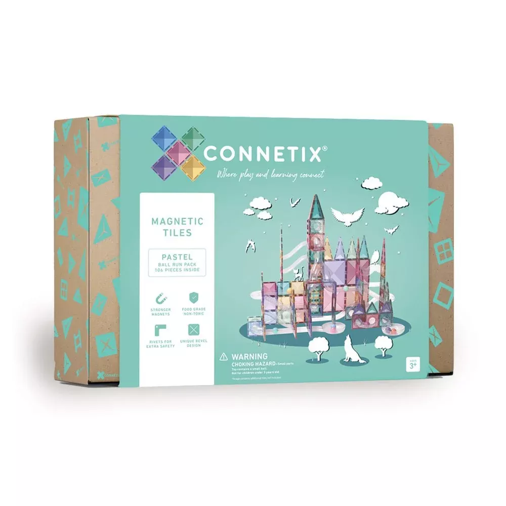 Connetix Tiles - Pastel Ball Run Pack 106pc