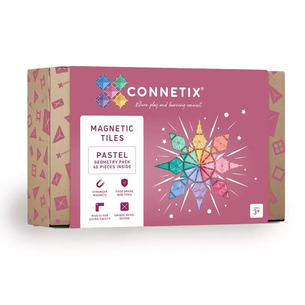 Connetix Tiles - Pastel Geometry Pack - 40 pc