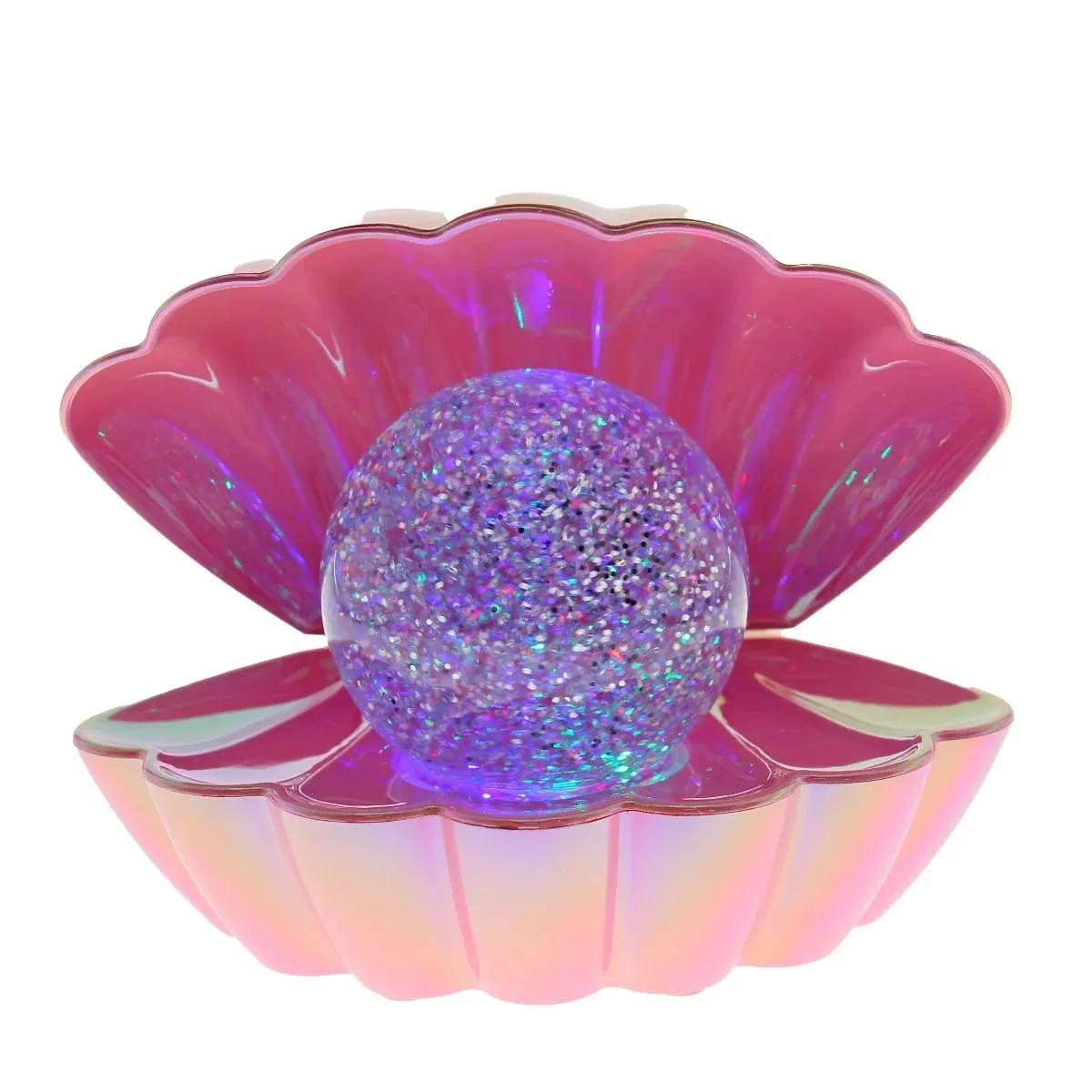 Cotton Candy - Clam Shell Glitter Lamp Pink
