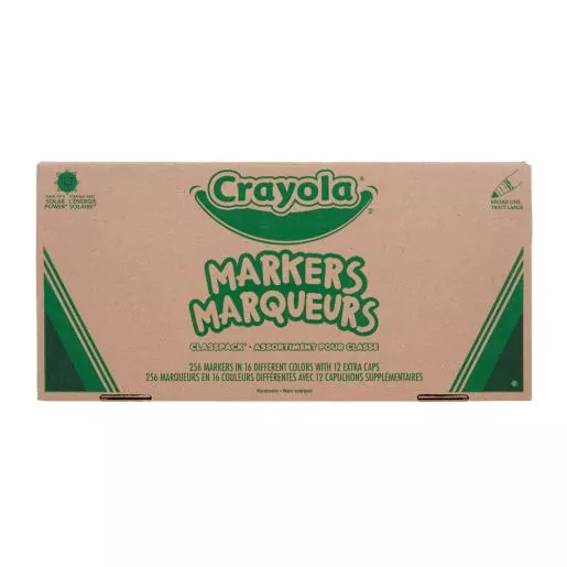 Crayola Conical Tip Markers Classpack - Regular, Set of 256