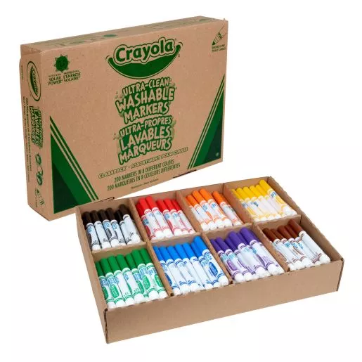 Crayola Ultra-Clean Washable Marker Classpack Value Pack - Set of 200