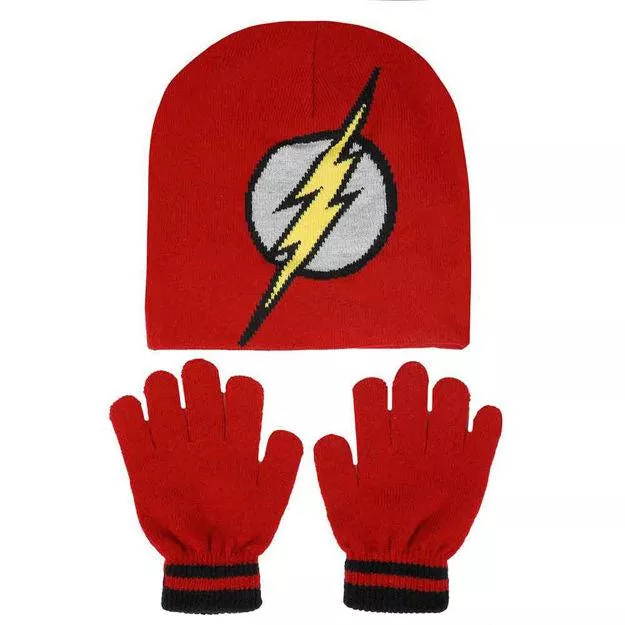 DC Comics: Flash - Youth Beanie & Gloves Combo