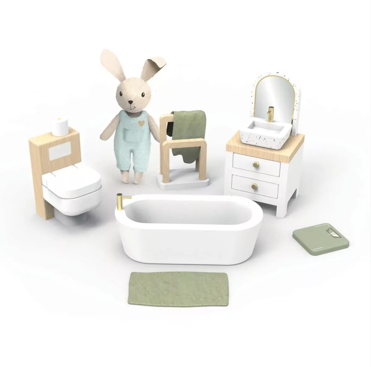 Doll House Bathroom + 1 Character | Speedy Monkey