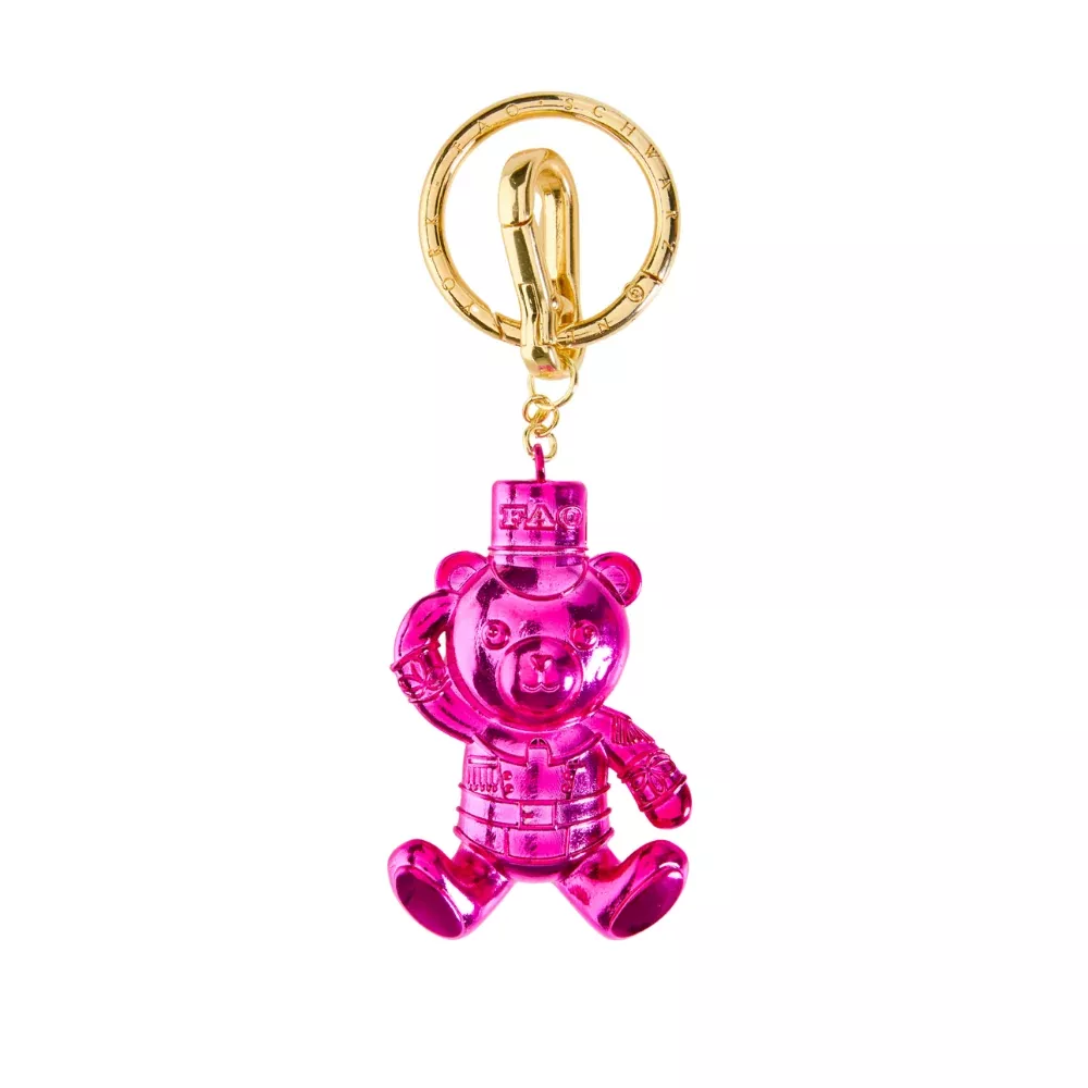 FAO Chrome Bear Keychain - Pink