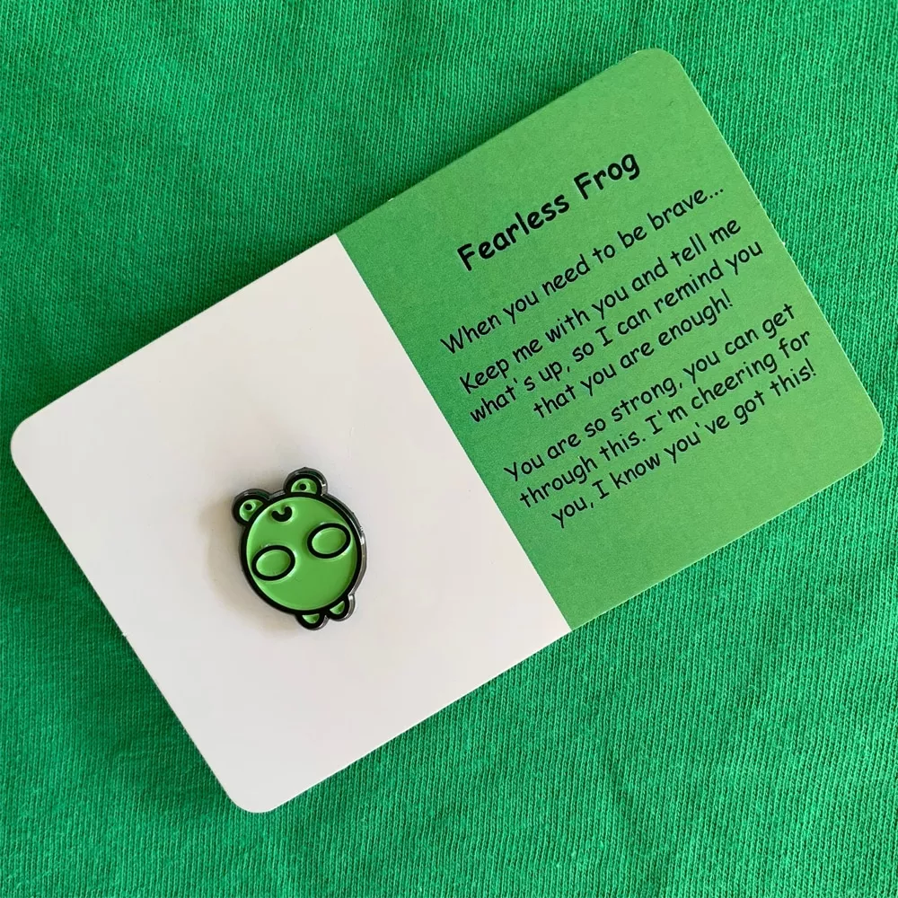 Fearless Frog Positivity Pin