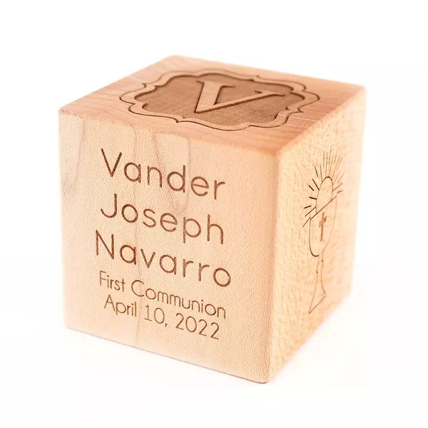 First Communion Keepsake Block
