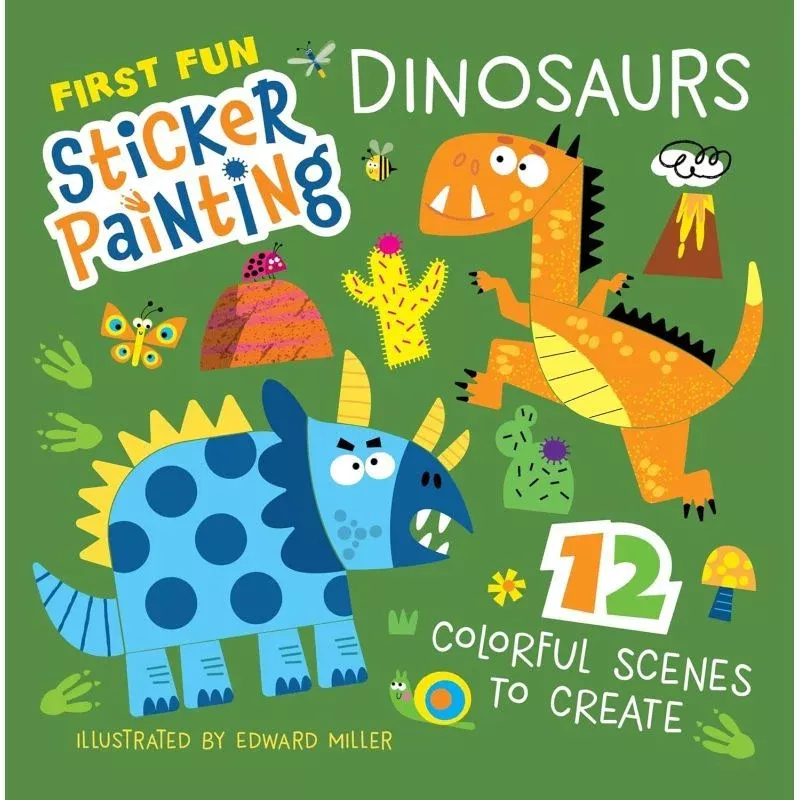 FIRST FUN STICKER PAINTING: DINOSAURS