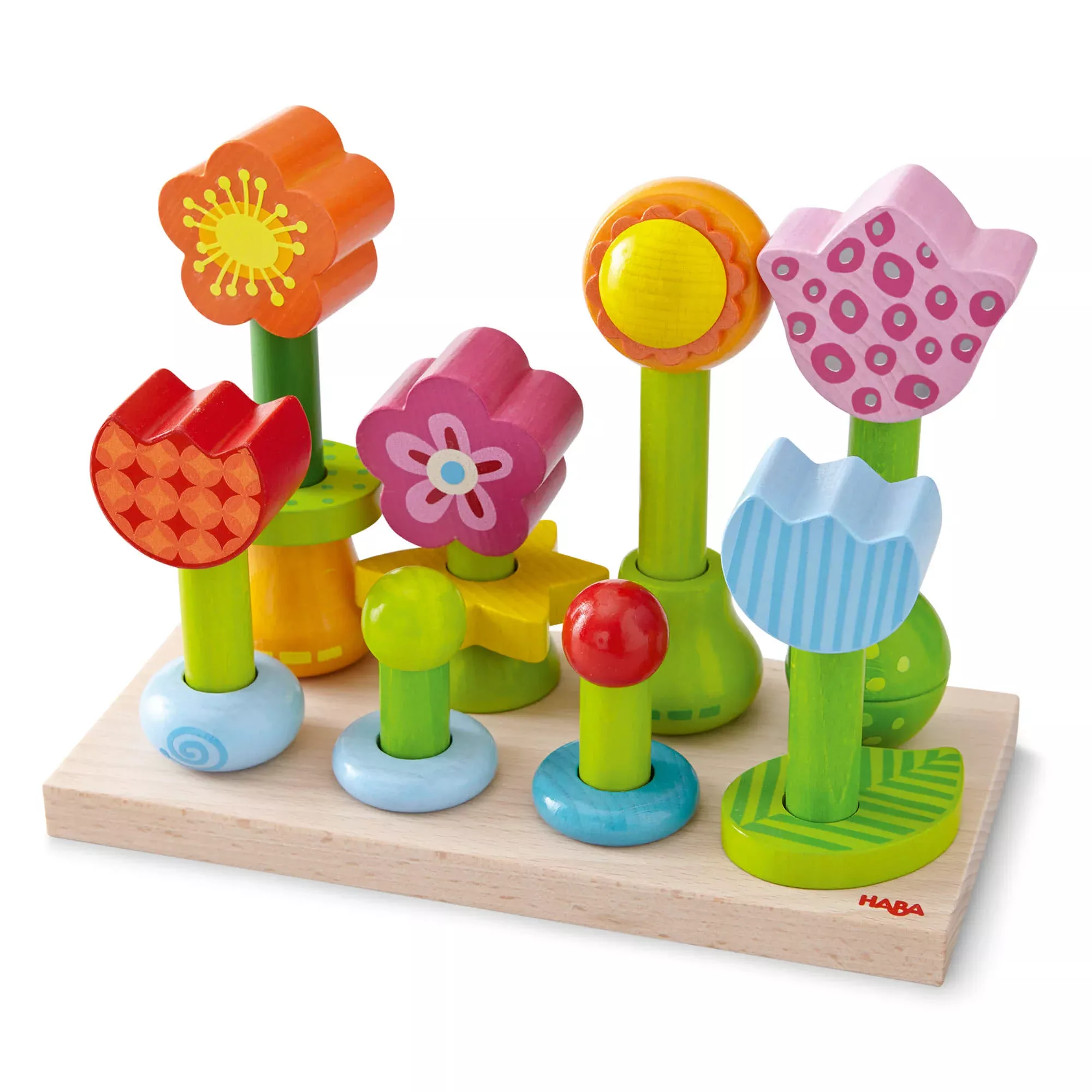 Flower Garden Wooden Sorting and Stacking Game