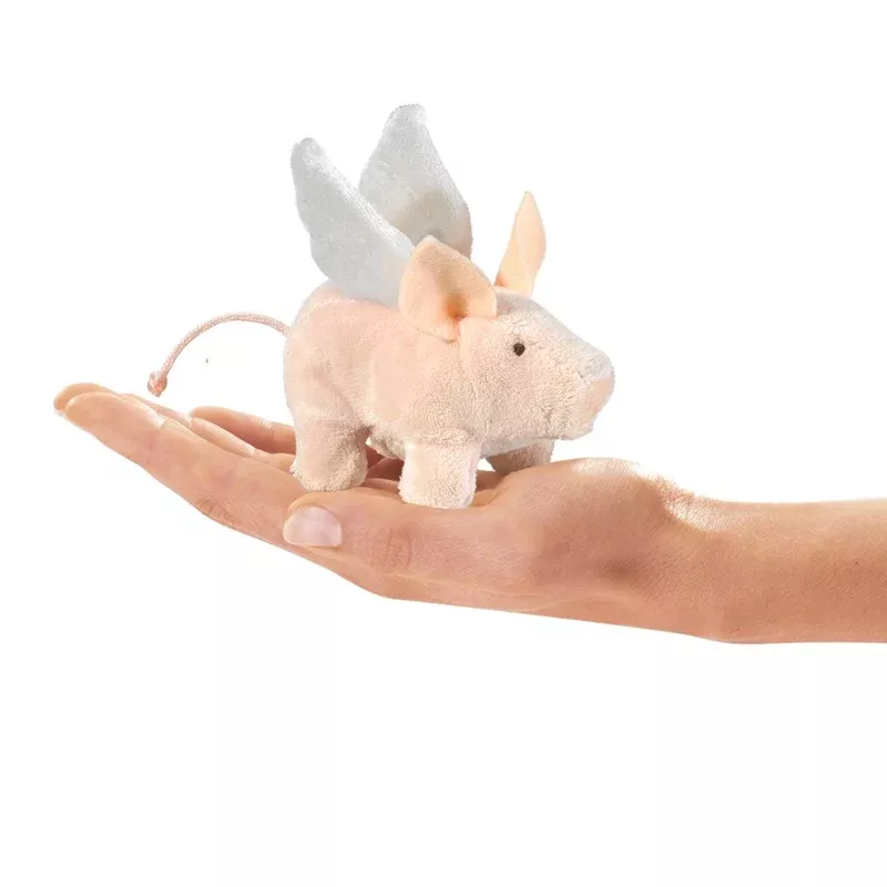 Folkmanis - Mini Winged Piglet Finger Puppet