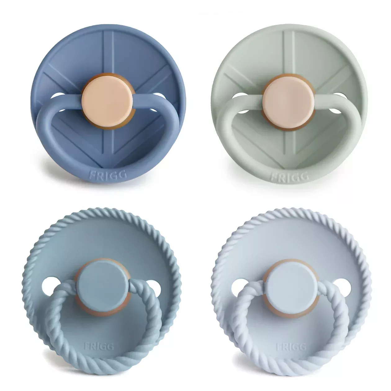 FRIGG Natural Rubber Pacifier 4-Pack | Skyline Serenity