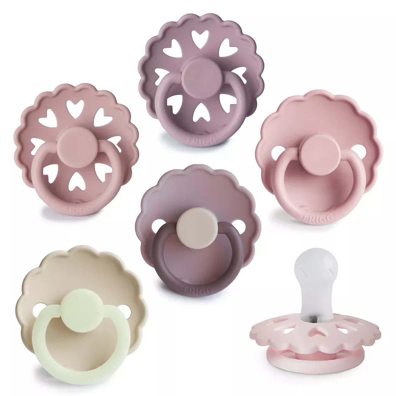 FRIGG Silicone Pacifier 6-Pack | Blooming Love