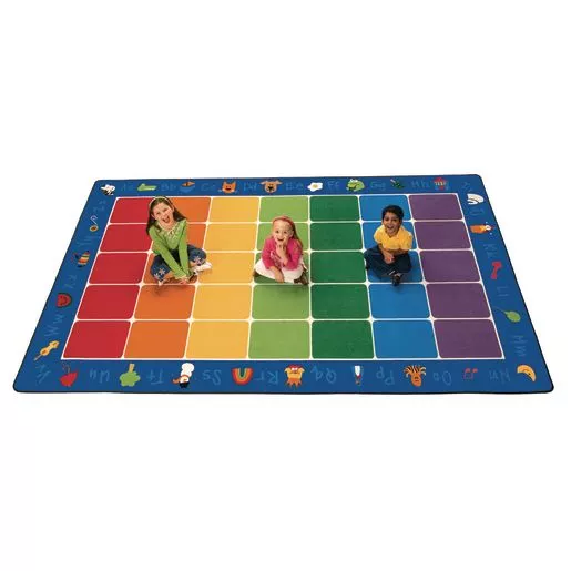 Fun with Phonics Seating 7'6" x 12' Rectangle Premium Carpet