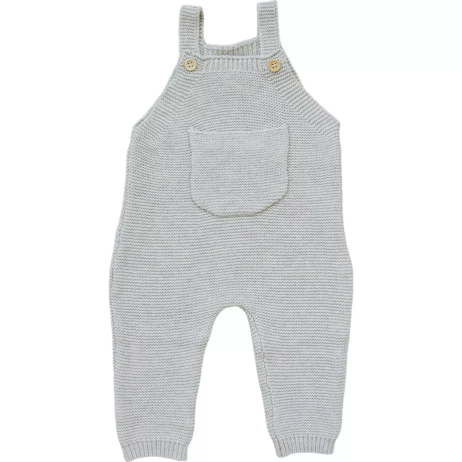 Grey Knit Overalls