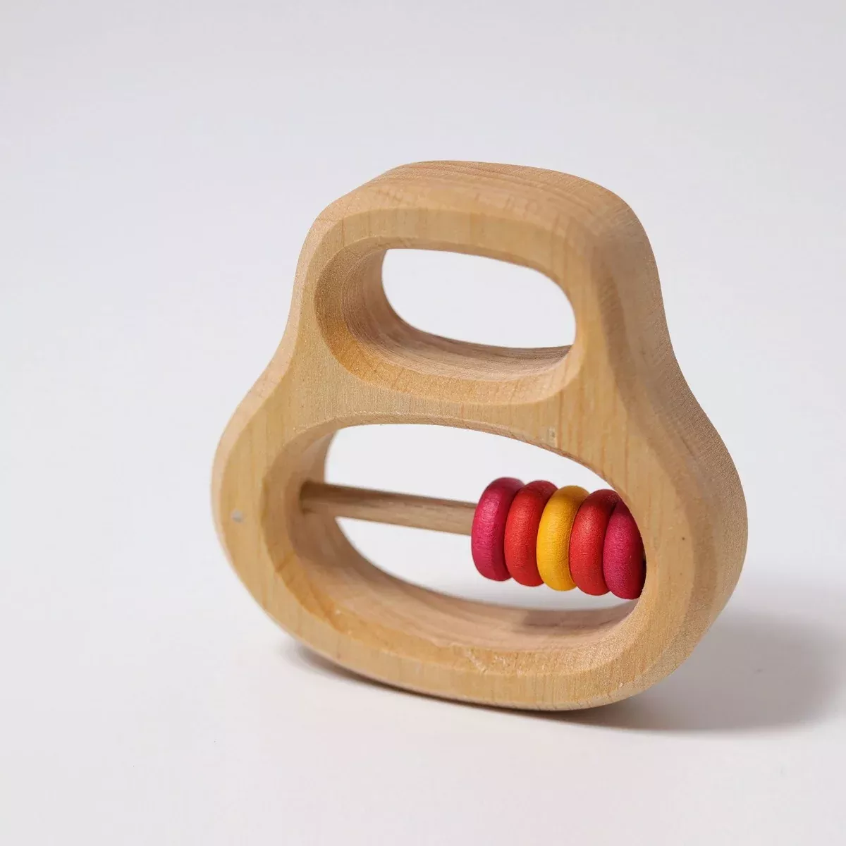Grimm's Grasping Rattle - Rings Red