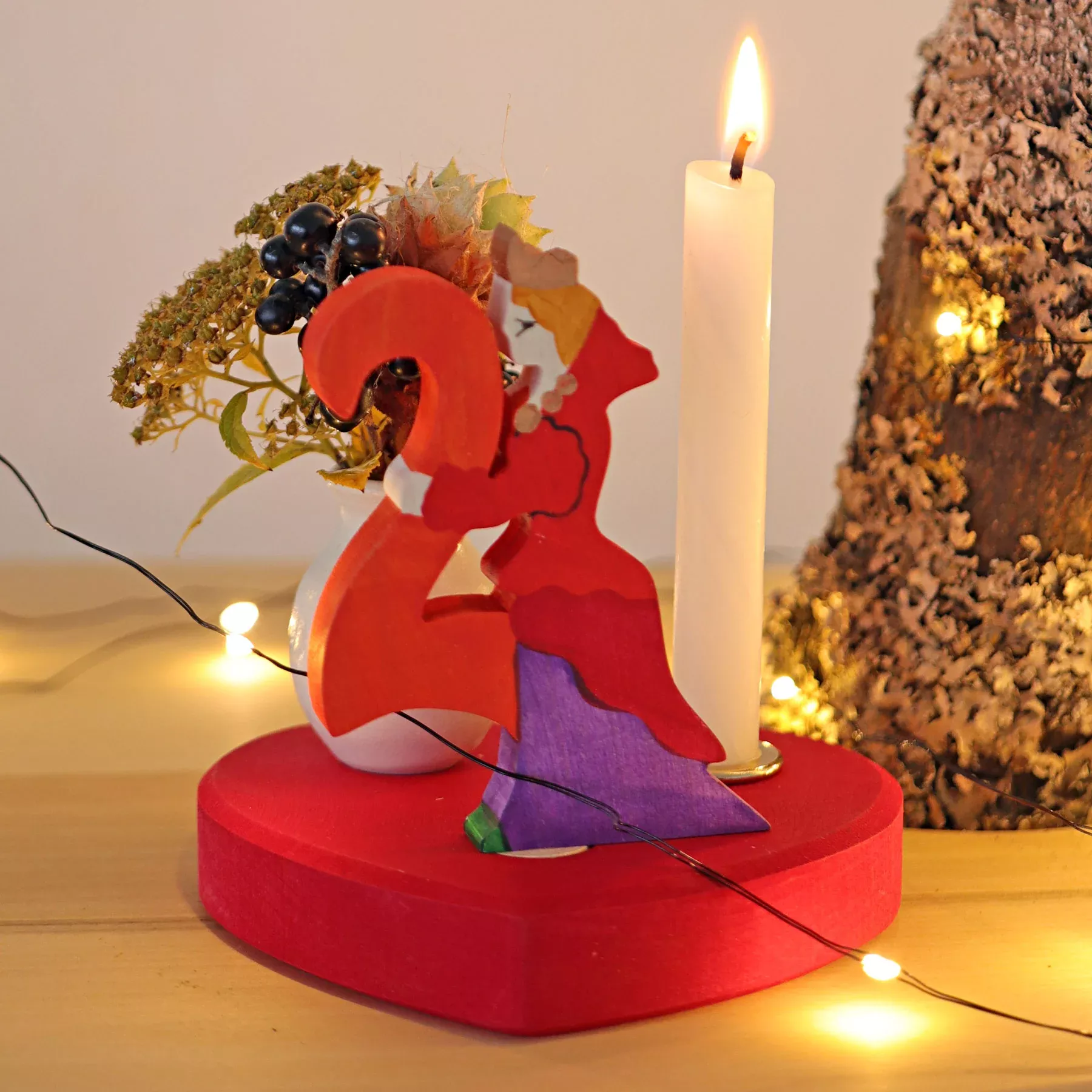 Grimm's Large heart candle holder