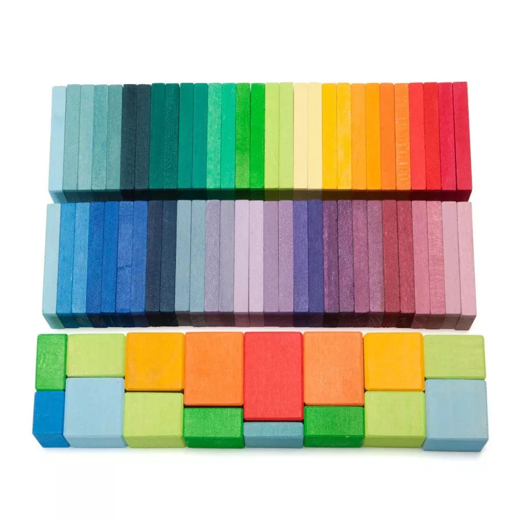 Grimm's Rainbow racing dominoes