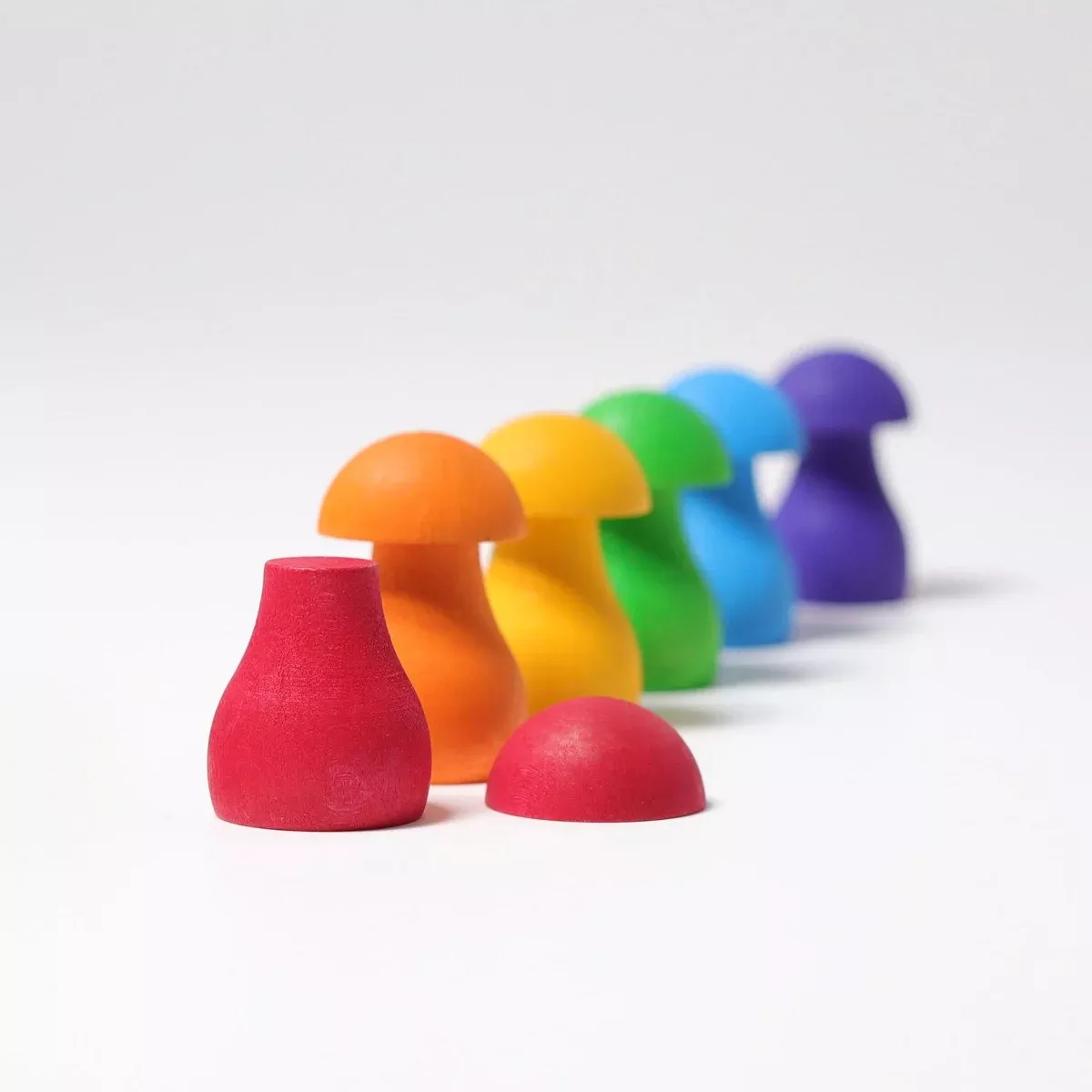 Grimm's Sorting Rainbow Mushrooms 12 Pieces