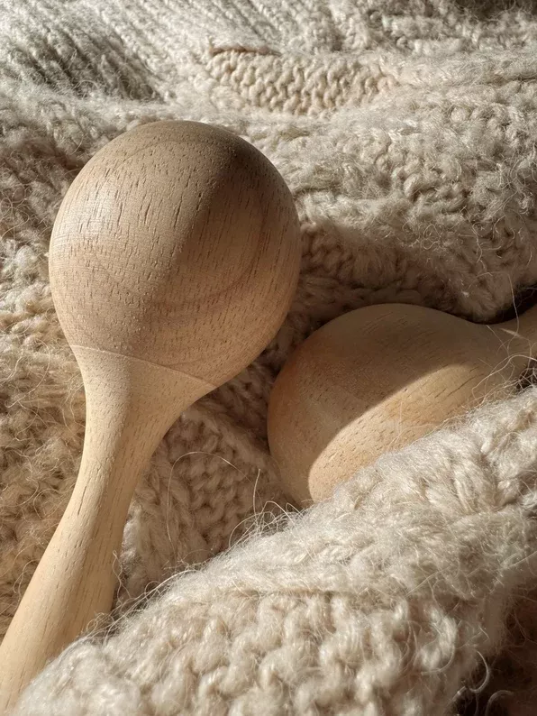 Handmade Oak Wooden Maraca