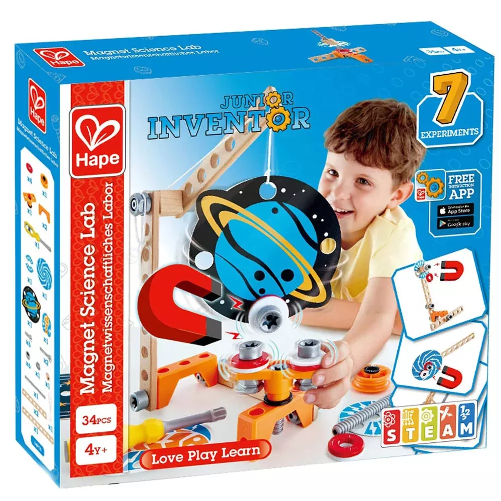 Hape Junior Inventor Magnet Science Lab Set - 34pcs