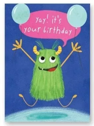 Happy Monster Birthday Card