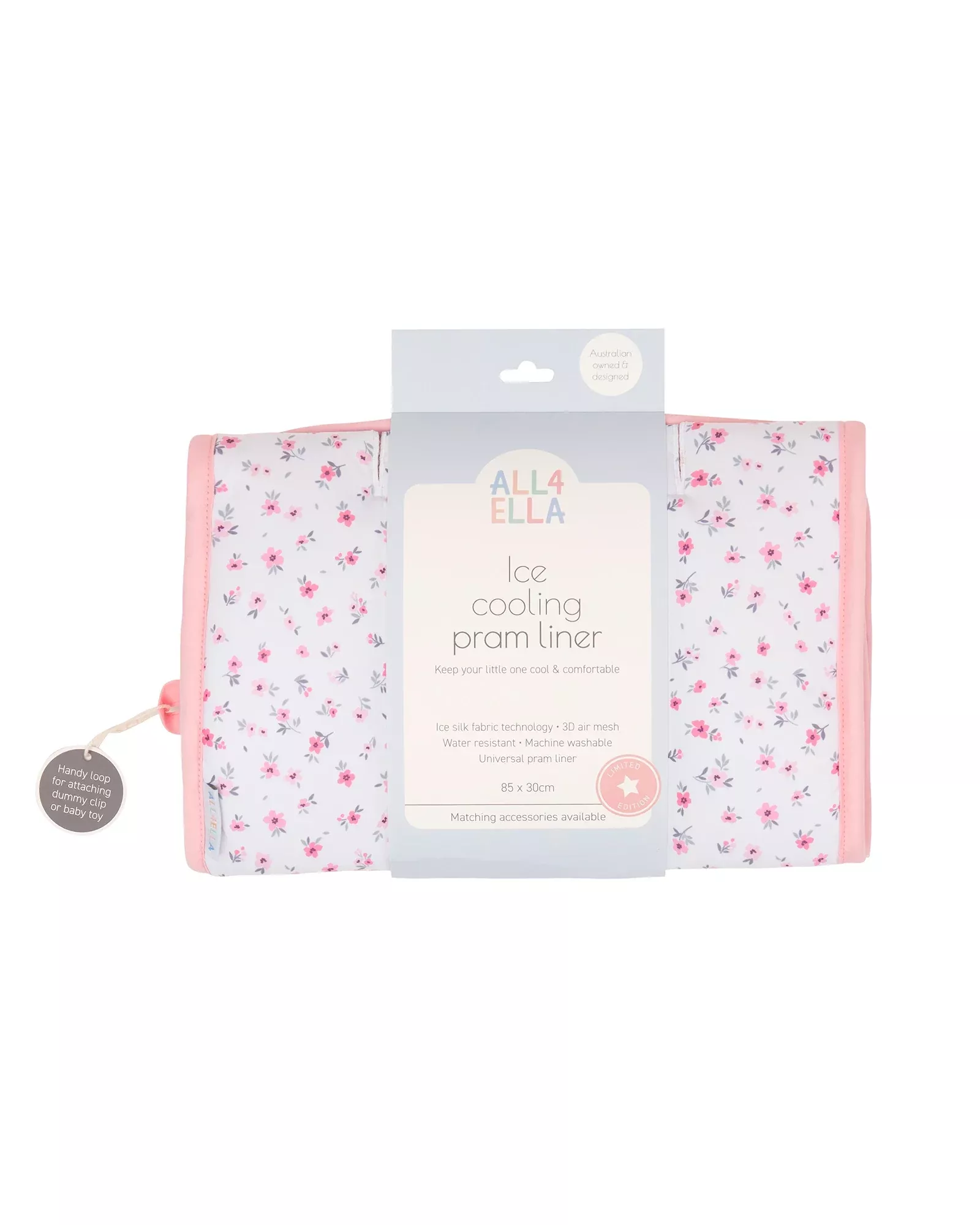 Ice Cooling Pram Liner Pink Petals