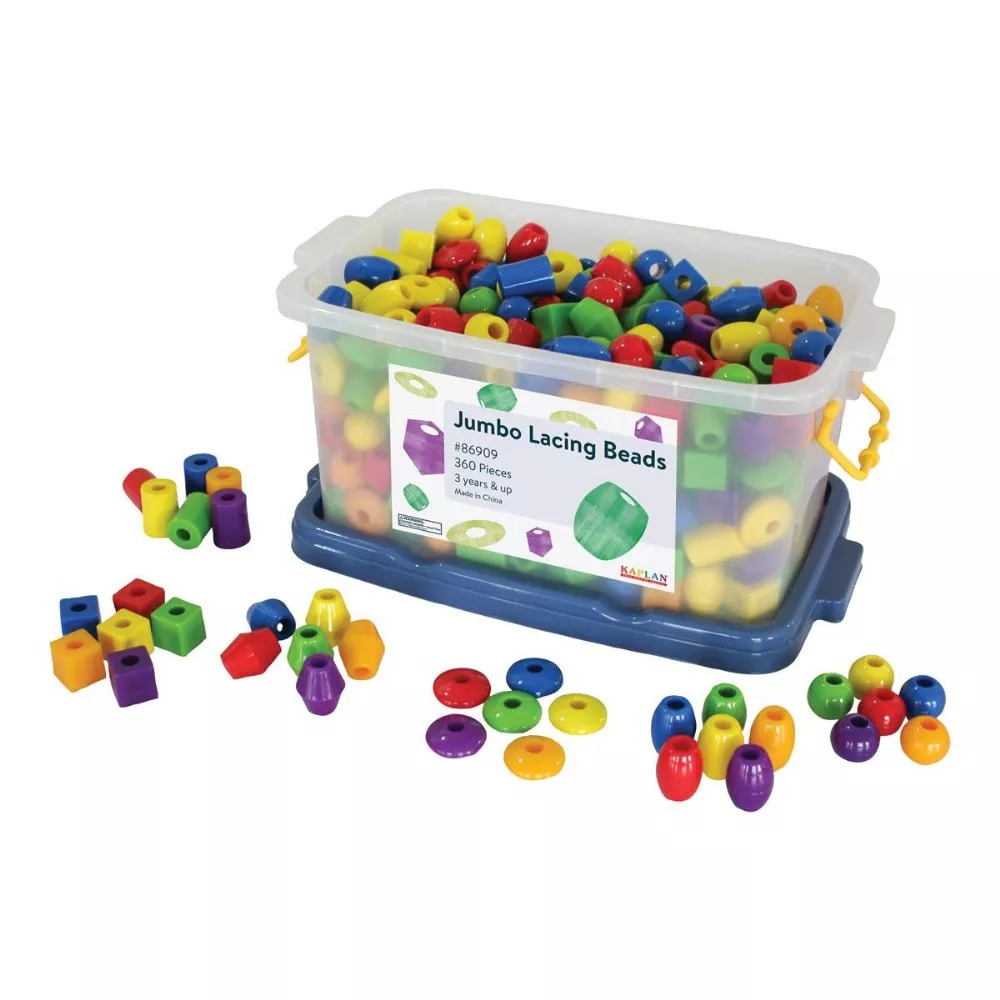Jumbo Lacing Beads - 360 Pieces