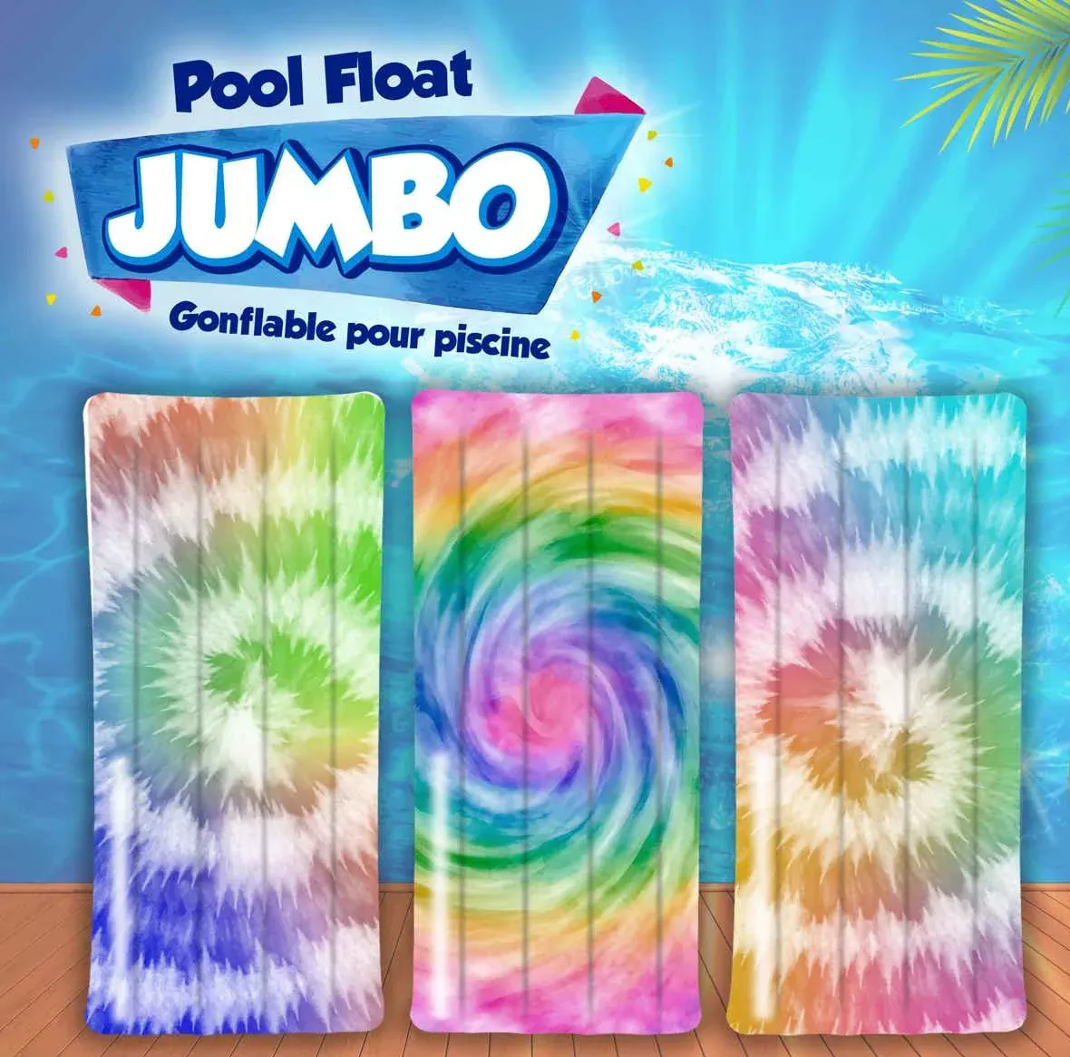 Jumbo Tie Dye Mattress Pool Float Assortment