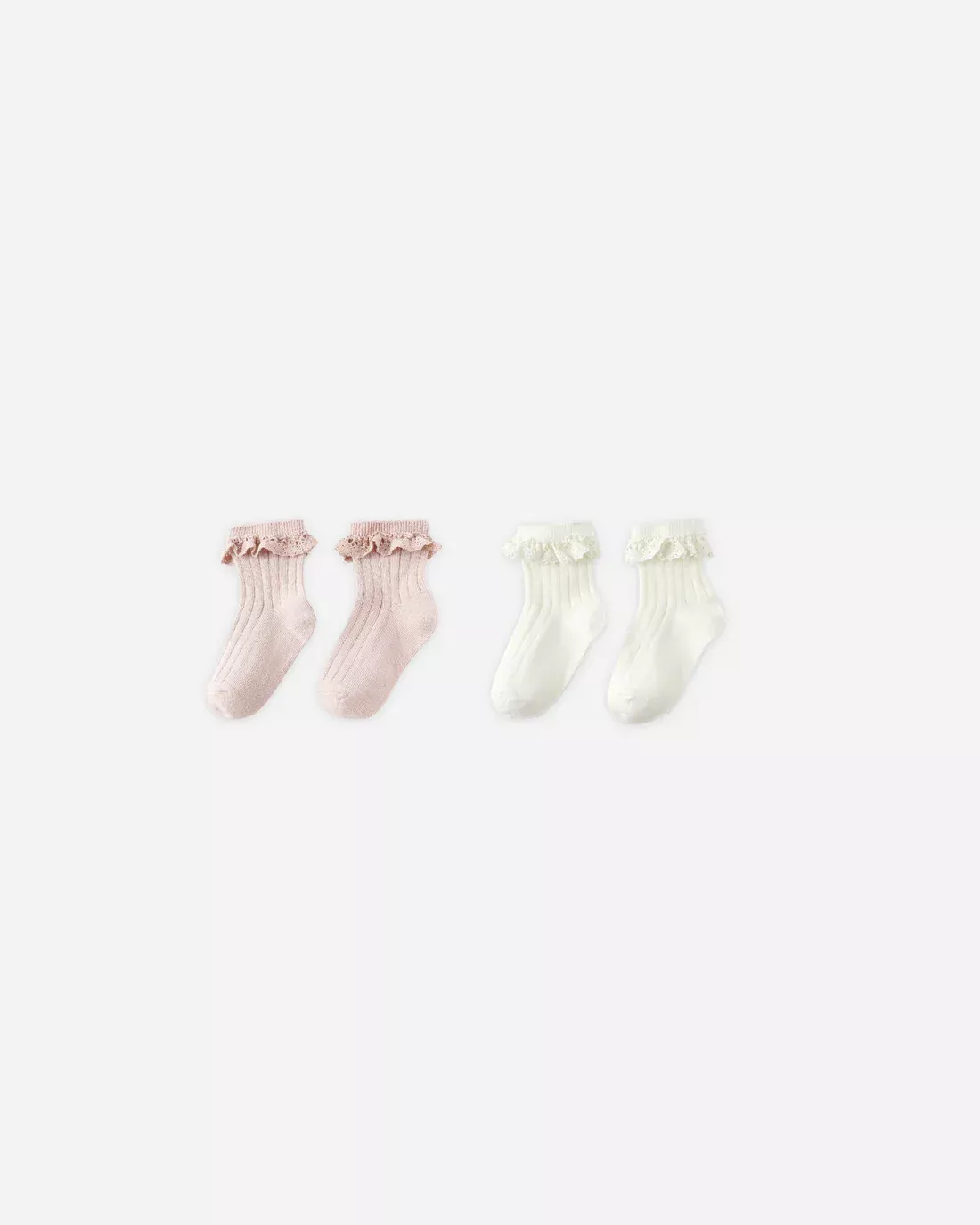 Lace Trim Socks 2-Pack
