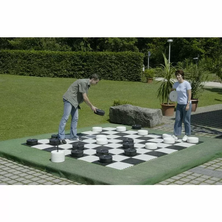 Large Checker Set With Board